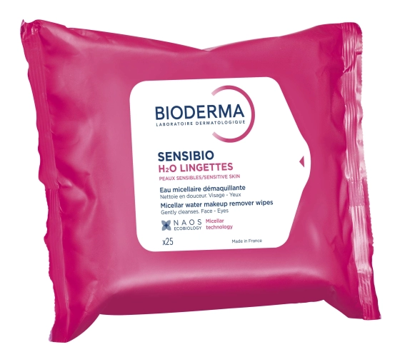 H2O lingettes Sensibio 25 lingettes