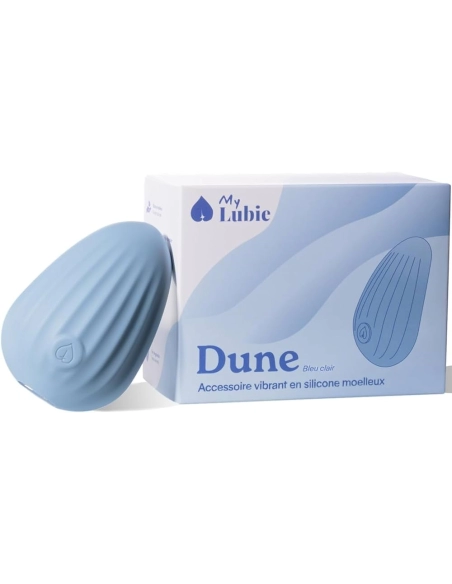 My Lubie Dune, accessoire vibrant en silicone moelleux - Bleu Clair