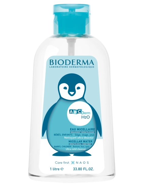 Bioderma Abcderm H2O Flacon pompe inversée 1 litre