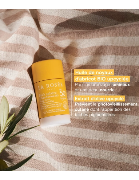 La Rosée Stick Solaire à l'huile d'abricot BIO SPF50 15ml