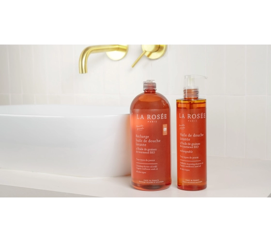 LA ROSEE ECORECHARGE HUILE DE DOUCHE LAVANTE A...