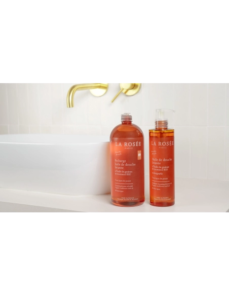 LA ROSEE ECORECHARGE HUILE DE DOUCHE LAVANTE A L'HUILE DE GRAINES DE TOURNESOL BIO