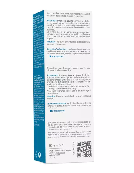 Bioderma Atoderm Baume lèvres Atoderm tube 15ml