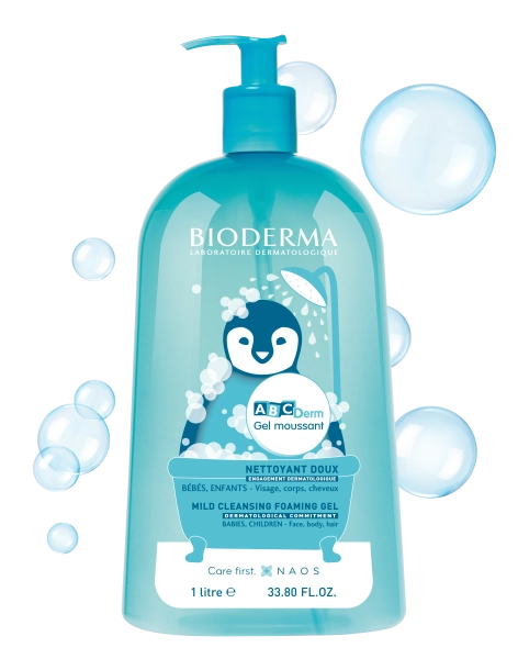 Moussant Abcderm  Flacon pompe 1 litre 2