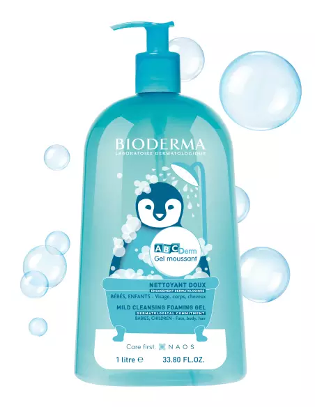 Moussant Abcderm  Flacon pompe 1 litre