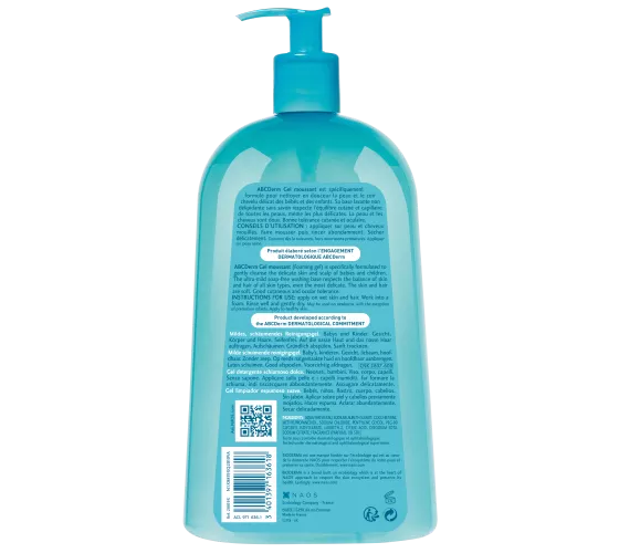 Moussant Abcderm  Flacon pompe 1 litre