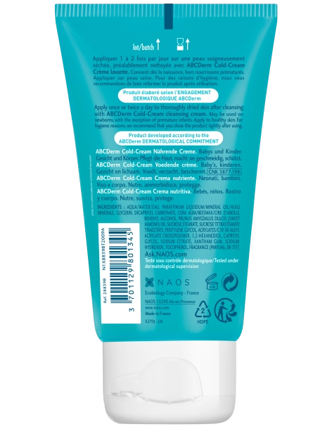 Abcderm Coldcream visage & corps Tube 45ml 2