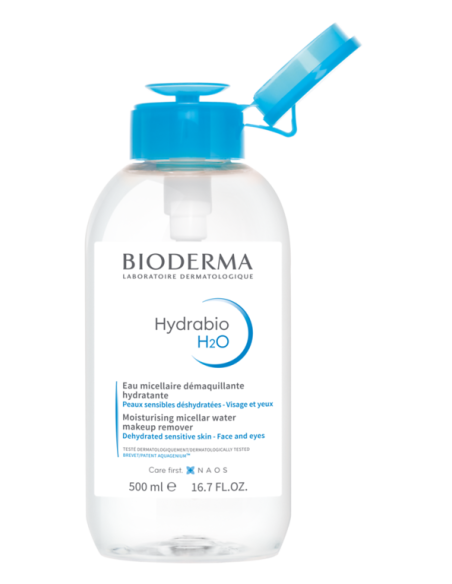 Bioderma Hydrabio H2O Flacon 500ml pompe inversée