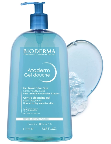 Bioderma Atoderm Gel douche Flacon pompe 1 litre