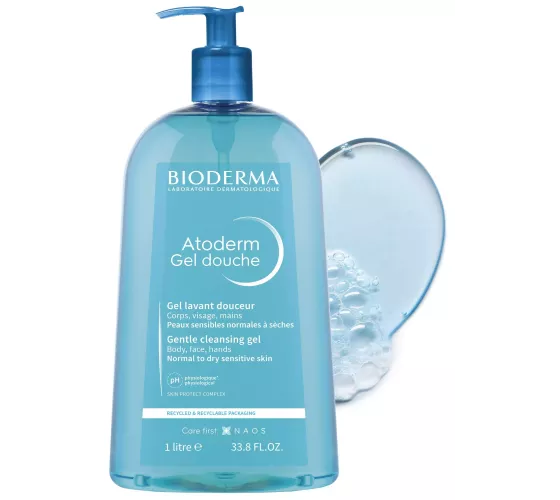 Bioderma Atoderm Gel douche Flacon pompe 1 litre
