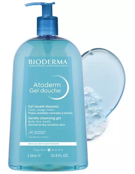 Bioderma Atoderm Gel douche Flacon pompe 1 litre