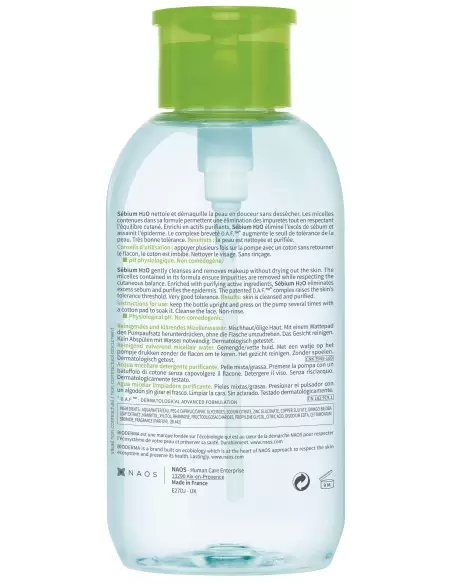 Bioderma Sébium H20 Flacon  pompe inversée 500ml