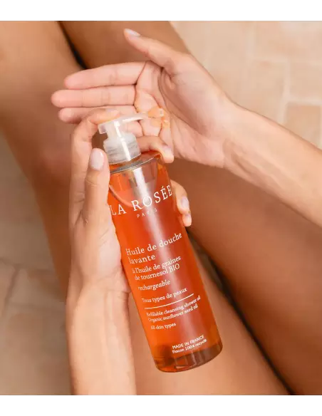 La Rosée Shower Oil Wash with Organic Sunflower Seed Oil 400mL
