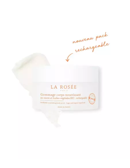 La Rosée gommage Corps au sucre et aux huiles végétales  BIO - rechargeable