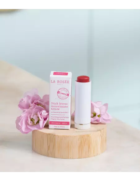 La Rosée Nachfüllpackung Getönter, pflegender Lippenpflegestift mit Sheabutter BIO 4,5G