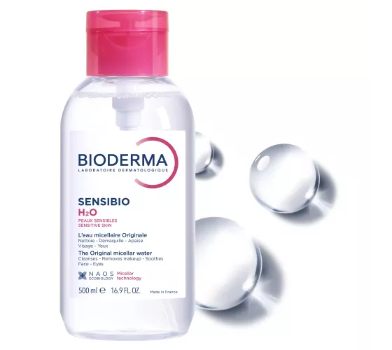 Bioderma Sensibio H2O 500 ml  avec pompe inversée