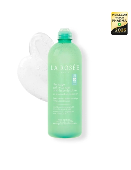 La Rosée anti-imperfection cleansing gel with zinc and organic fruit acids