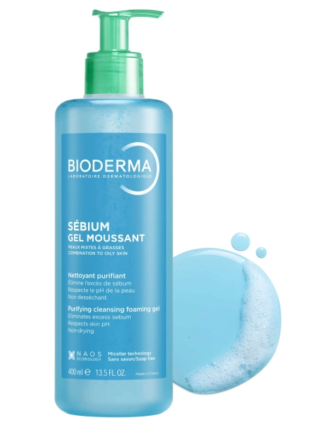 Bioderma Sébium Gel Moussant Flacon pompe 400 ml 2