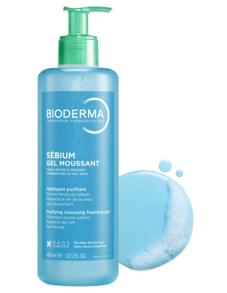 Bioderma Sébium Gel Moussant Flacon pompe 400 ml