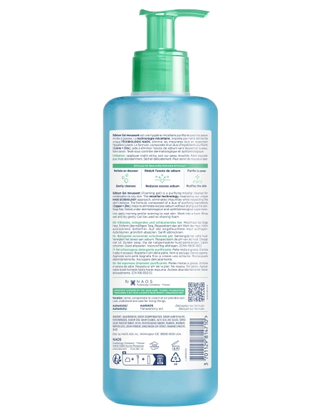 Moussant Sébium Flacon pompe 500 ml