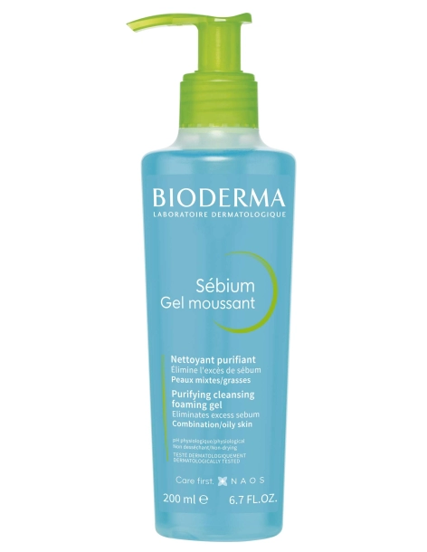 Bioderma Sébium Moussant Flacon pompe 200 ml 2