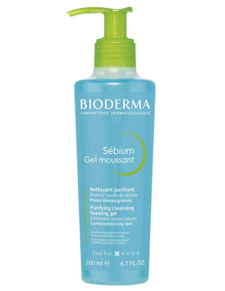 Bioderma Sébium Moussant Flacon pompe 200 ml
