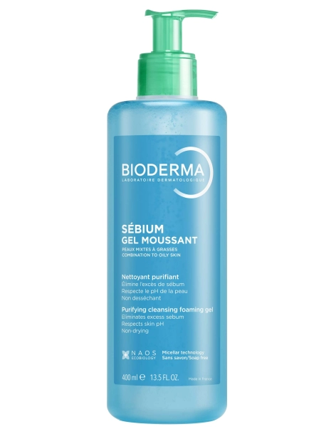 Bioderma Sébium Gel Moussant Flacon pompe 400 ml
