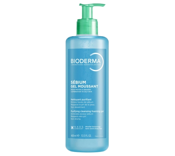 Bioderma Sébium Gel Moussant Flacon pompe 400 ml