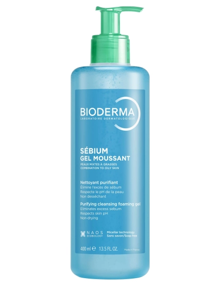 Bioderma Sébium Gel Moussant Flacon pompe 400 ml